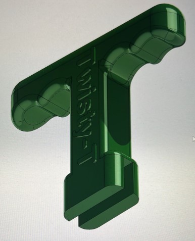 A green plastic object with text

Description automatically generated